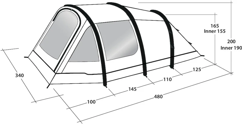 Outwell Starhill 5A Opblaasbare Tunneltent - 5 Persoons 21 Outwell Starhill 5A Opblaasbare Tunneltent - 5 Persoons - Afbeelding 19