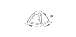 Easy Camp Comet 200 Koepeltent - 2 Personen -Online Camping Winkel 120338 comet 200 drawing perspective2