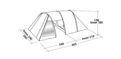 Easy Camp Galaxy 400 Gold Red Tunneltent - 4 Personen -Online Camping Winkel 120355 galaxy 400 gold red drawing perspective2