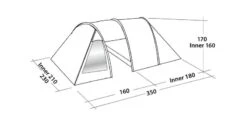 Easy Camp Galaxy 300 Rustic Green Tunneltent - 3 Personen -Online Camping Winkel 120390 galaxy 300 rustic green drawing perspective2