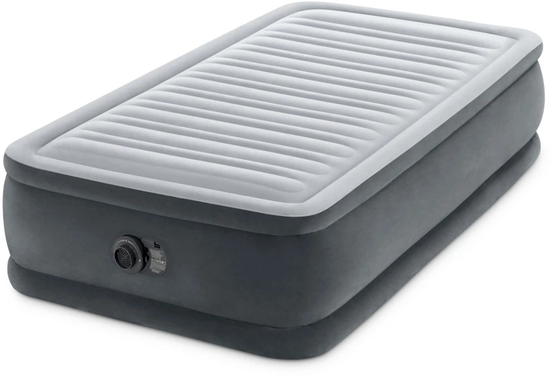 Intex Comfort Plush Hoog Luchtbed - Eenpersoons - Ingebouwde Elektrische Pomp 4 Intex Comfort Plush Hoog Luchtbed - Eenpersoons - Ingebouwde Elektrische Pomp - Afbeelding 2