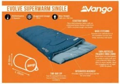 Vango Evolve Superwarm Slaapzak - Blauw 19 Vango Evolve Superwarm Slaapzak - Blauw -Online Camping Winkel 1900 1783 evolve superwarm single 1