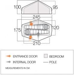 Vango F10 Helium UL 2 Ultralichte Trekking Tunneltent - 1/2 Persoons - Groen -Online Camping Winkel 1900 1783 f10 helium ul 2 1