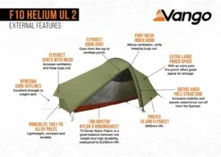 Vango F10 Helium UL 2 Ultralichte Trekking Tunneltent - 1/2 Persoons - Groen -Online Camping Winkel 1900 1783 f10 helium ul 2 6