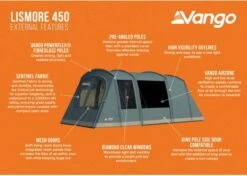 Vango Lismore 450 Tunneltent - 4 Persoons - Groen -Online Camping Winkel 1900 1783 lismore 450 package 3