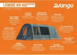 Vango Lismore Air 450 Opblaasbare Tunneltent - 4 Persoons - Groen 17 Vango Lismore Air 450 Opblaasbare Tunneltent - 4 Persoons - Groen -Online Camping Winkel 1900 1783 lismore air 450 package 3