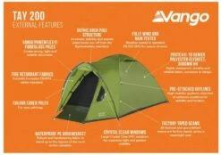 Vango Tay 200 Koepeltent - 2 Persoons - Groen -Online Camping Winkel 1900 1783 tay 200 2