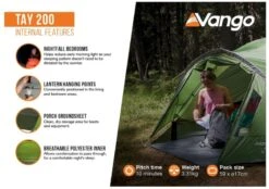 Vango Tay 200 Koepeltent - 2 Persoons - Groen -Online Camping Winkel 1900 1783 tay 200 3