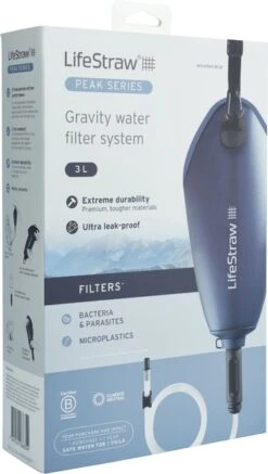 Lifestraw Peak Gravity Bag Waterfilter - 3 Liter - Blauw 13 Lifestraw Peak Gravity Bag Waterfilter - 3 Liter - Blauw -Online Camping Winkel 1900 1900 00104070 06