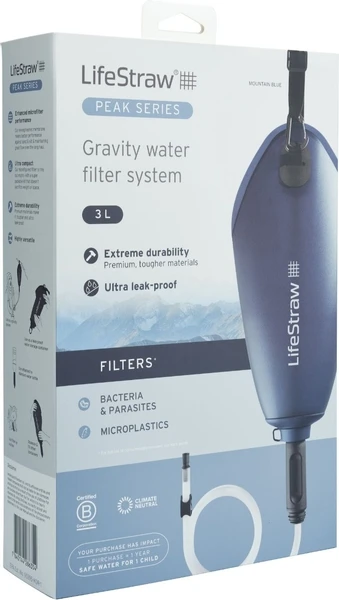 Lifestraw Peak Gravity Bag Waterfilter - 3 Liter - Blauw 8 Lifestraw Peak Gravity Bag Waterfilter - 3 Liter - Blauw - Afbeelding 6