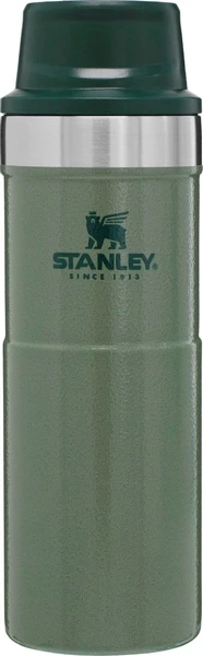 Stanley The Trigger-Action Travel Thermosfles - 470 Ml - Donkergroen