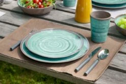 Bo-Camp Halo Melamine Serviesset - 12-delig - Aqua -Online Camping Winkel 900 1350 6181392 06
