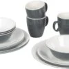 Bo-Camp Melamine Serviesset - 16-delig - Grijs -Online Camping Winkel 900 1358 6181274