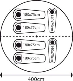 Bo-Camp Urban Outdoor Streeterville Bell Tent - 6 Persoons -Online Camping Winkel 900 825 4472500 08