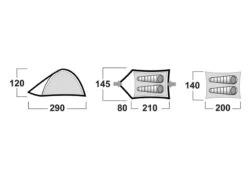 Husky Bizam Koepeltent - 2+ Persoons -Online Camping Winkel bizam afmetingen