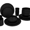 Bo-Camp Patom Melamine Serviesset - 16-delig - Zwart 1 Bo-Camp Patom Melamine Serviesset - 16-delig - Zwart -Online Camping Winkel bo camp patom zwart