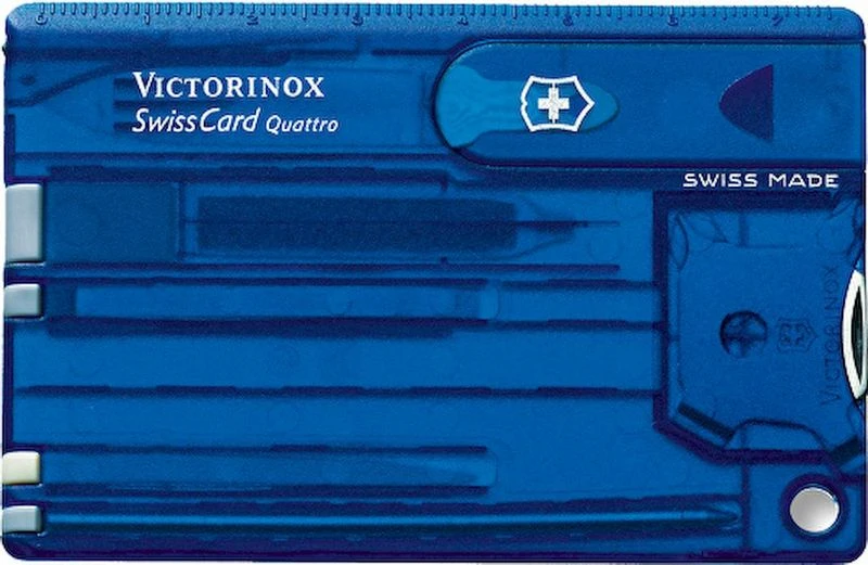 Victorinox SwissCard Quattro Multitool - Transparant Blauw 3 Victorinox SwissCard Quattro Multitool - Transparant Blauw